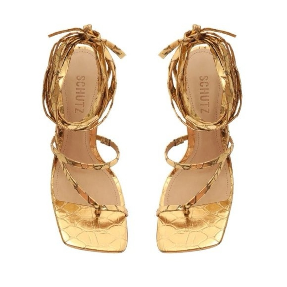 SCHUTZ Gold Shoes